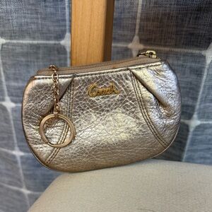 Coach change purse rose gold